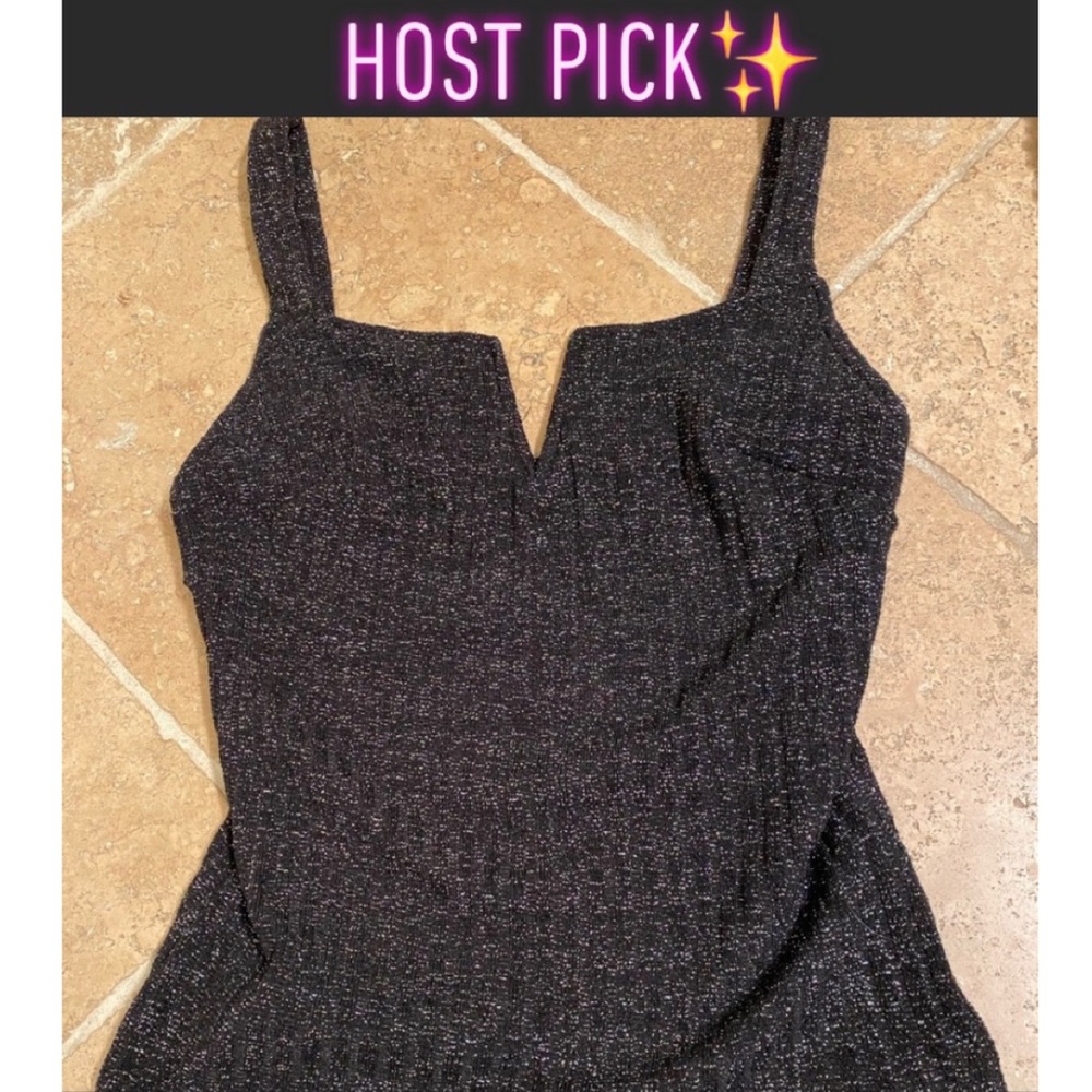 black and silver sparkly tank top!